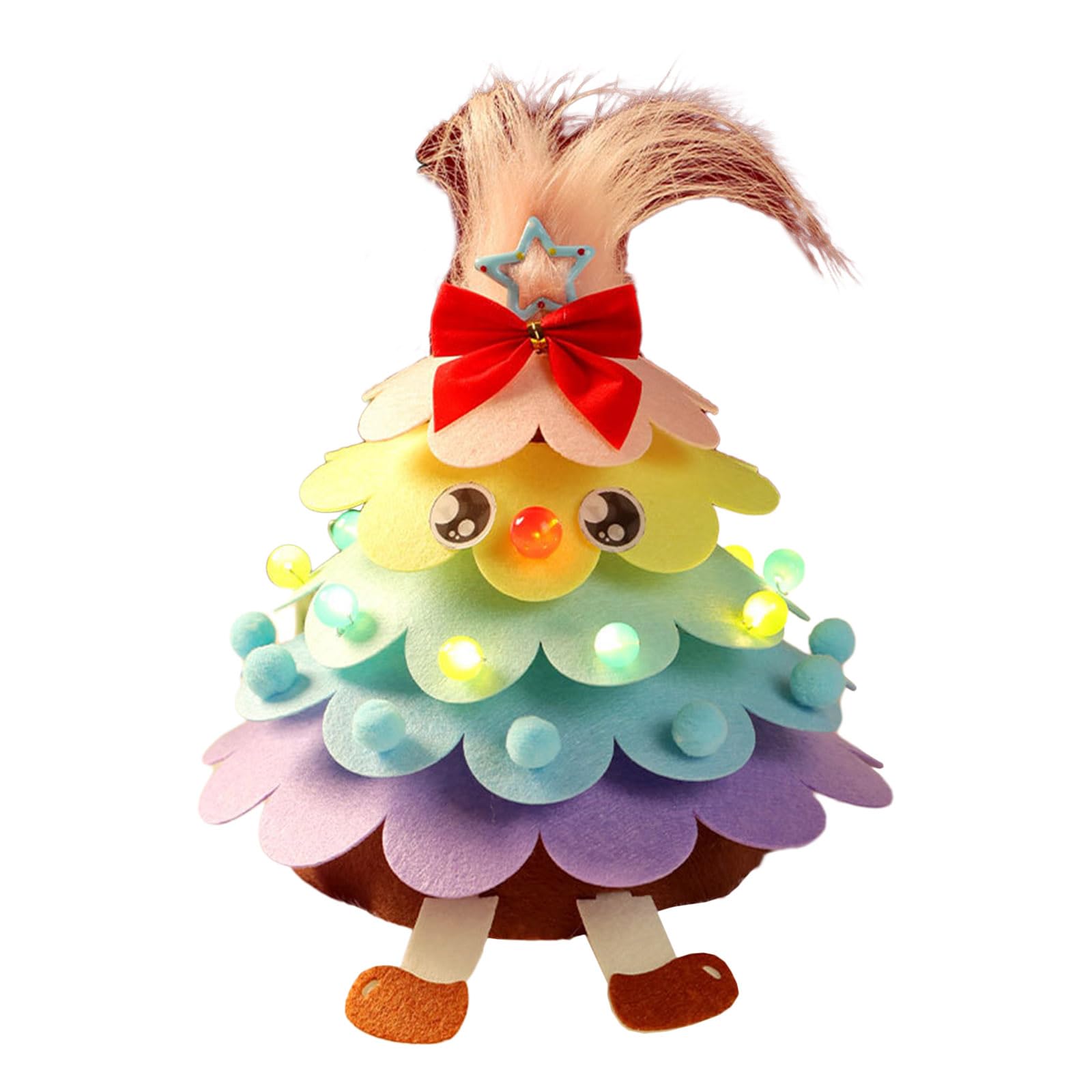 Tsophreniq Tabletop Christmas Tree Home Desk Decoration Ornaments Christmas Tree with LED Light Dining Table Decor