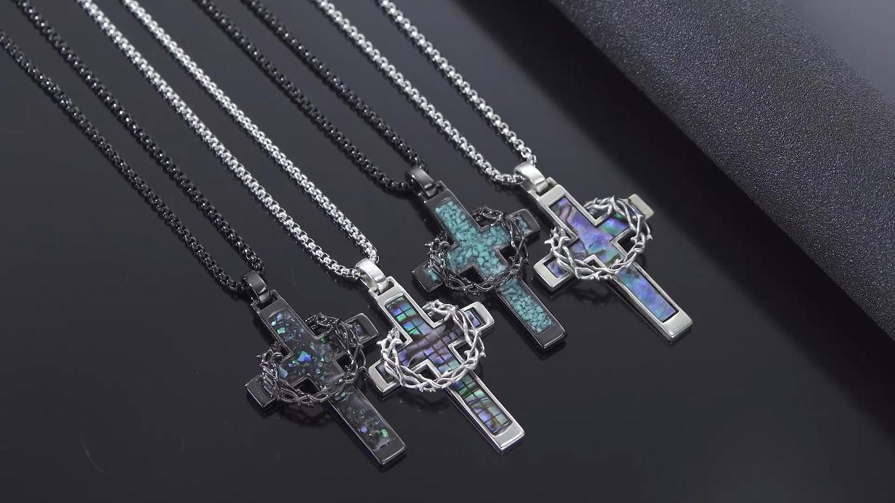 Sterling Silver Cross Necklace Men Large 925 Sterling Silver Crucifix ...