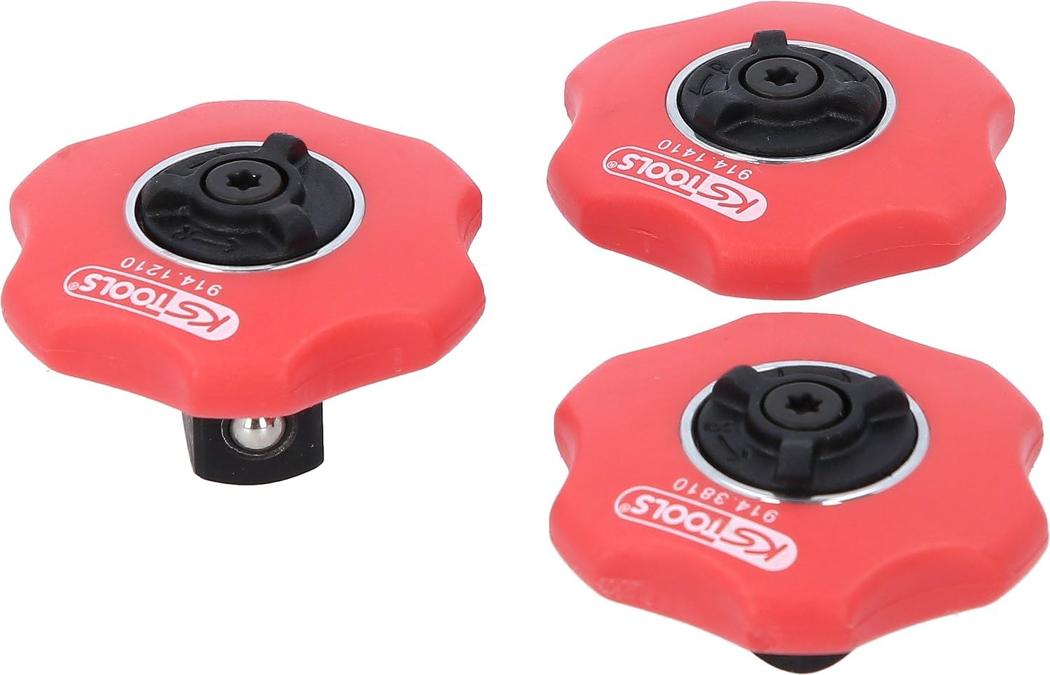 KS Tools 914.1215 Juego de minicarracas reversibles manuales, 3 pzs, 1/4"+3/8"+1/2"