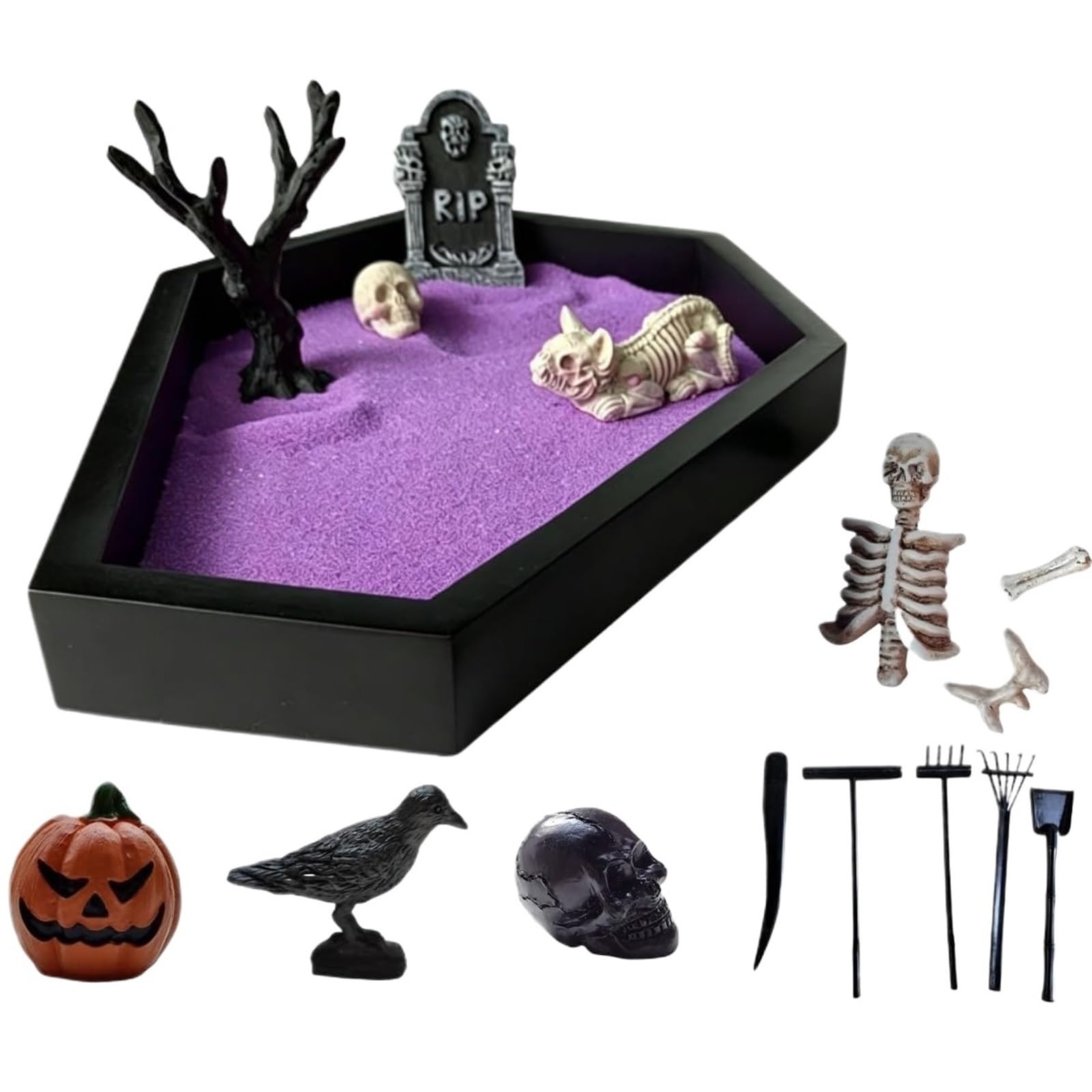 Halloween Skull Tombstone Crow Table Decor Skull Tombstone Crow Table Decor