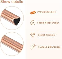 Vista 3 de uxcell 10 popotes de metal reutilizables, 8.5 pulgadas, con forma de corazón, de acero inoxidable para beber batido, bebidas frías, bebidas