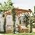 Outsunny 6.6' x 6.6' Outdoor Pergola, Wood Gazebo Grape Trellis with Stable Structure and Concrete Anchors for Climbing Plant Support, Garden, Patio, Backyard, Deck, Dark Brown