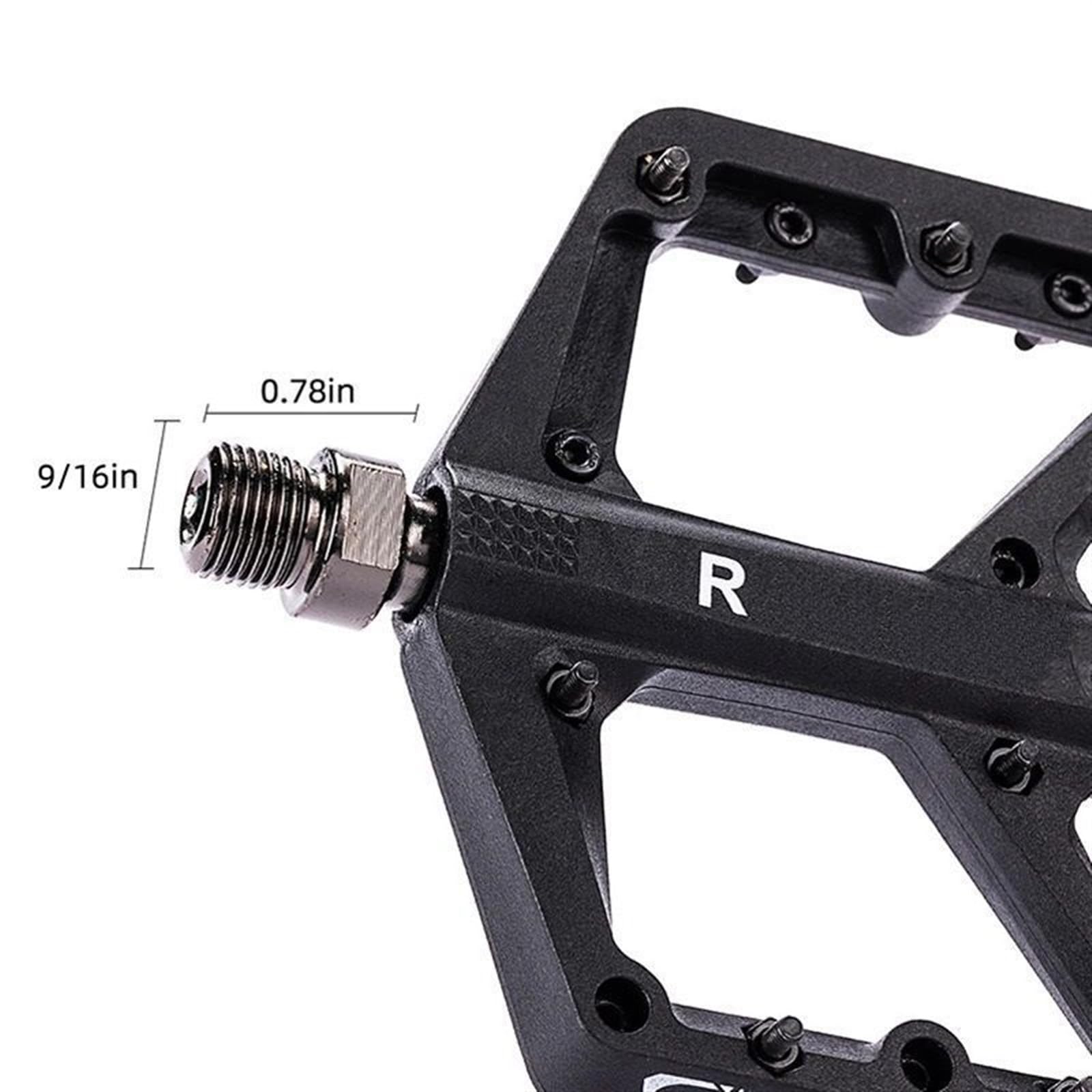 MKBHD Pedał rowerowy MTB DU Łożyska górskie Szosowe Pedały rowerowe 9 16" Ultralight Antypoślizgowe pedały rowerowe Szosowe BMX Część rowerowa(Orange-1 Pair)