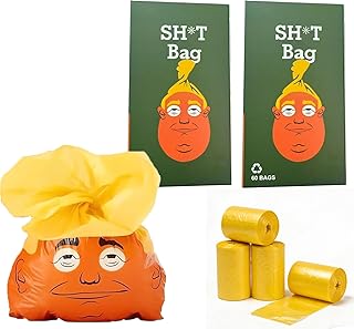Dog Poop Bags, Poop Bags for Dog, 120 Pcs Leak Proof and Extra Thick Dog Poop Bags, The Most Presidential Poop Bag Ever, Funny Trash Can Cat Pet Poop Waste Bag Rolls(8 Rolls Totally)