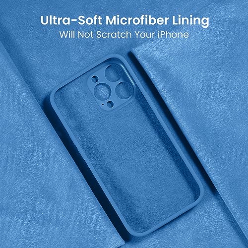 Image of FireNova Designed for iPhone 16 Pro Max Case, Silicone Upgraded [Camera Protection] Phone Case, Soft Anti-Scratch Microfiber Lining Inside, 2024, Blue