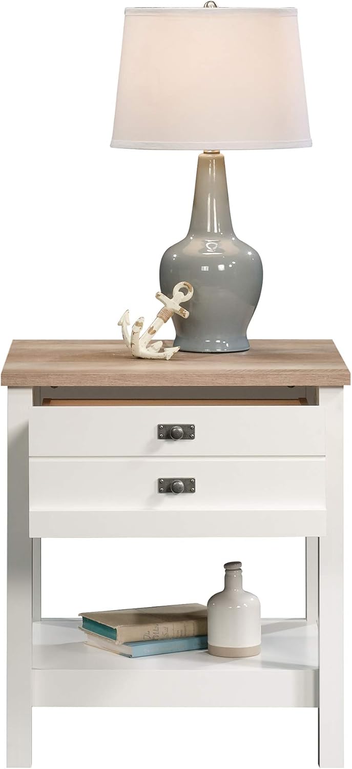 Sauder Cottage Road Night Stand, Soft White Finish : Home & Kitchen