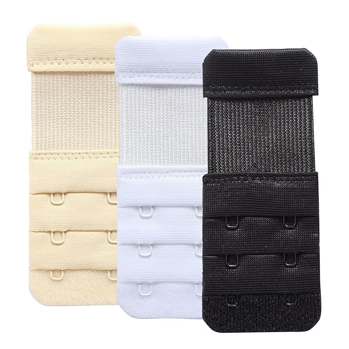 qoxolyz Bra Extender 2 Hook Soft Elastic Bra Strap Extension Extenders Pack of 3-picture-23