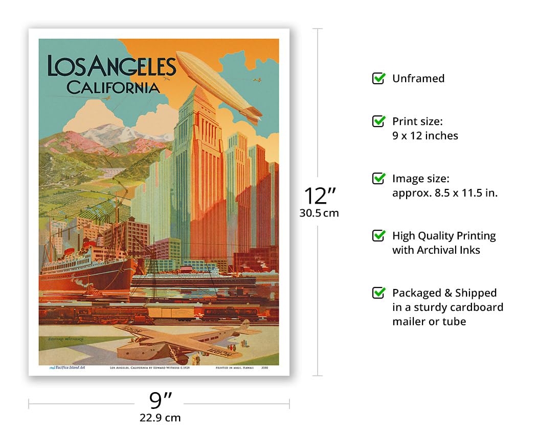 Amazon.com: Los Angeles California - Vintage Travel Poster by