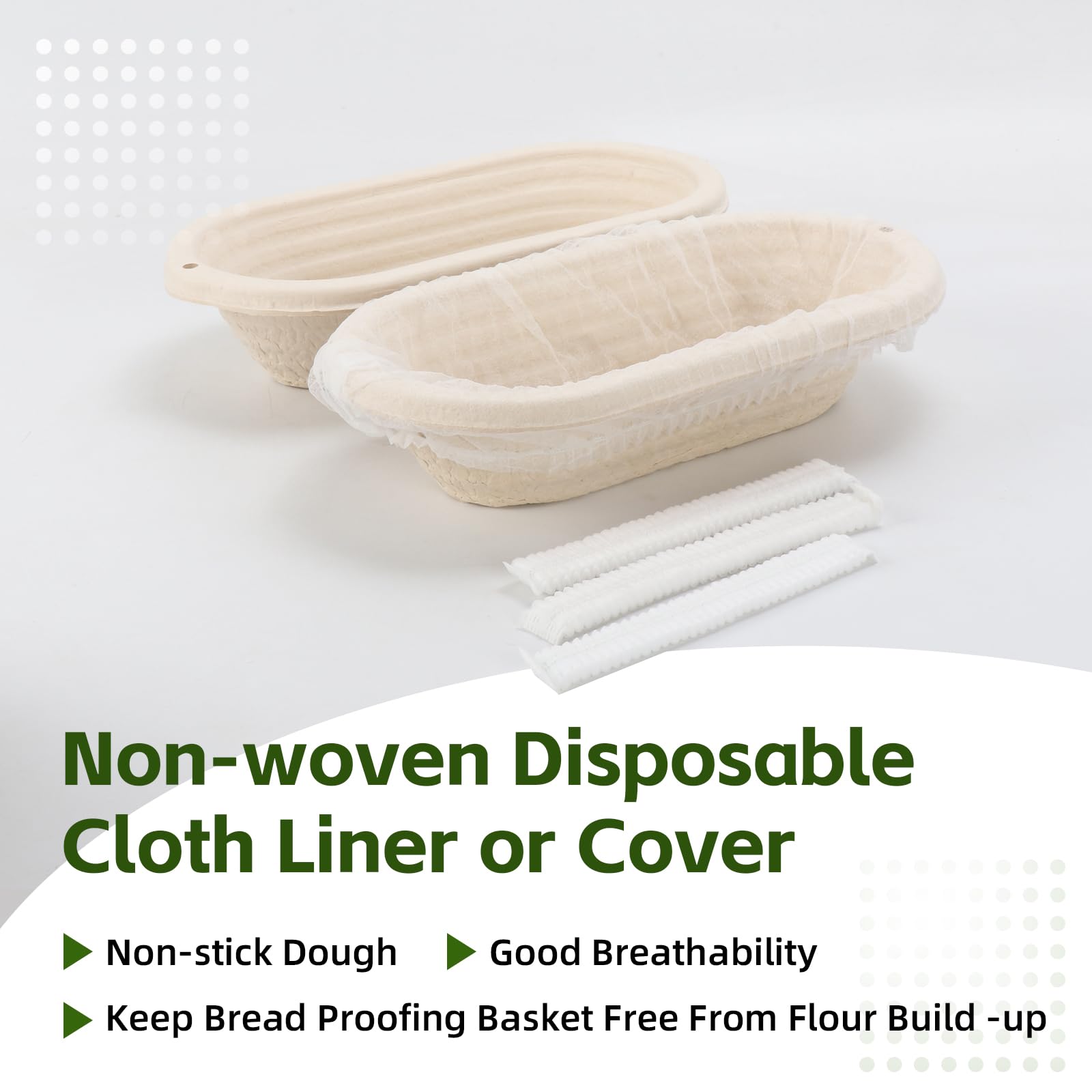 Lot de 6 corbeilles à pain ovales de 30,5 cm avec sac de rangement, 30,5 cm, pour pain professionnel et fait maison