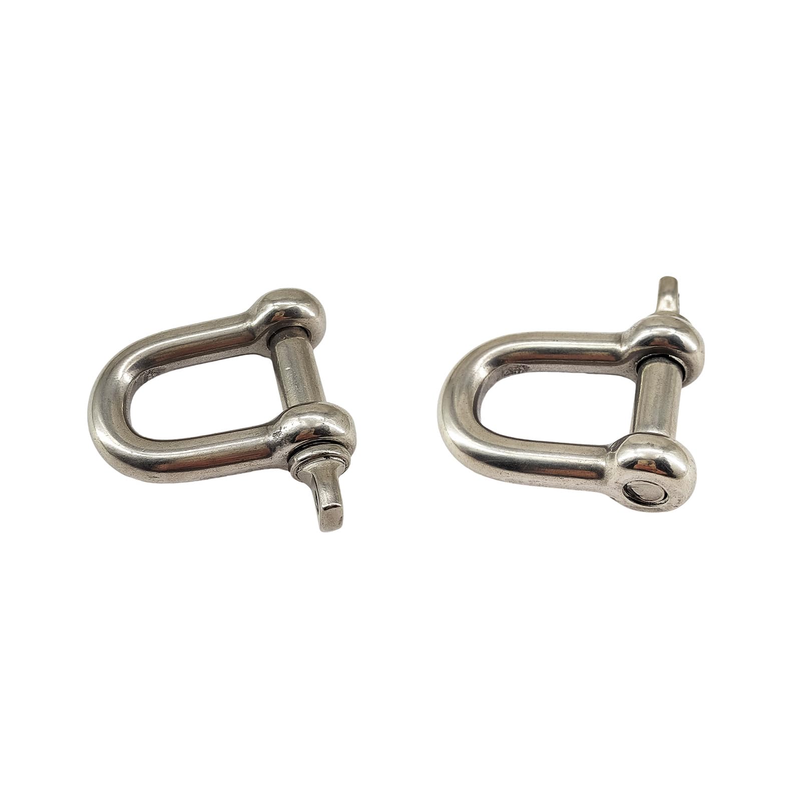 D-Ring Shackle Locks Stainless Steel for Heavy Duty Rigging,Clasp Bracelet, U Lock Wire Rope Fastener,M6 6pcs/Set