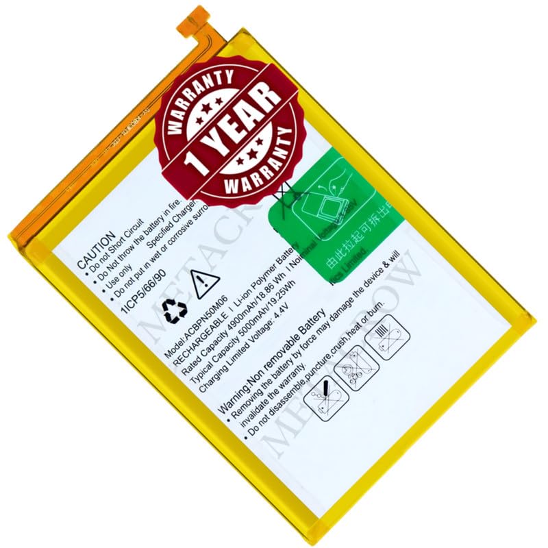 Image of Original ACBPN50M06 Battery Compatible for Micromax in 1 (E6746) | in Note 1 (E7746) - (5000mAh) - 1 Year Warranty JK1