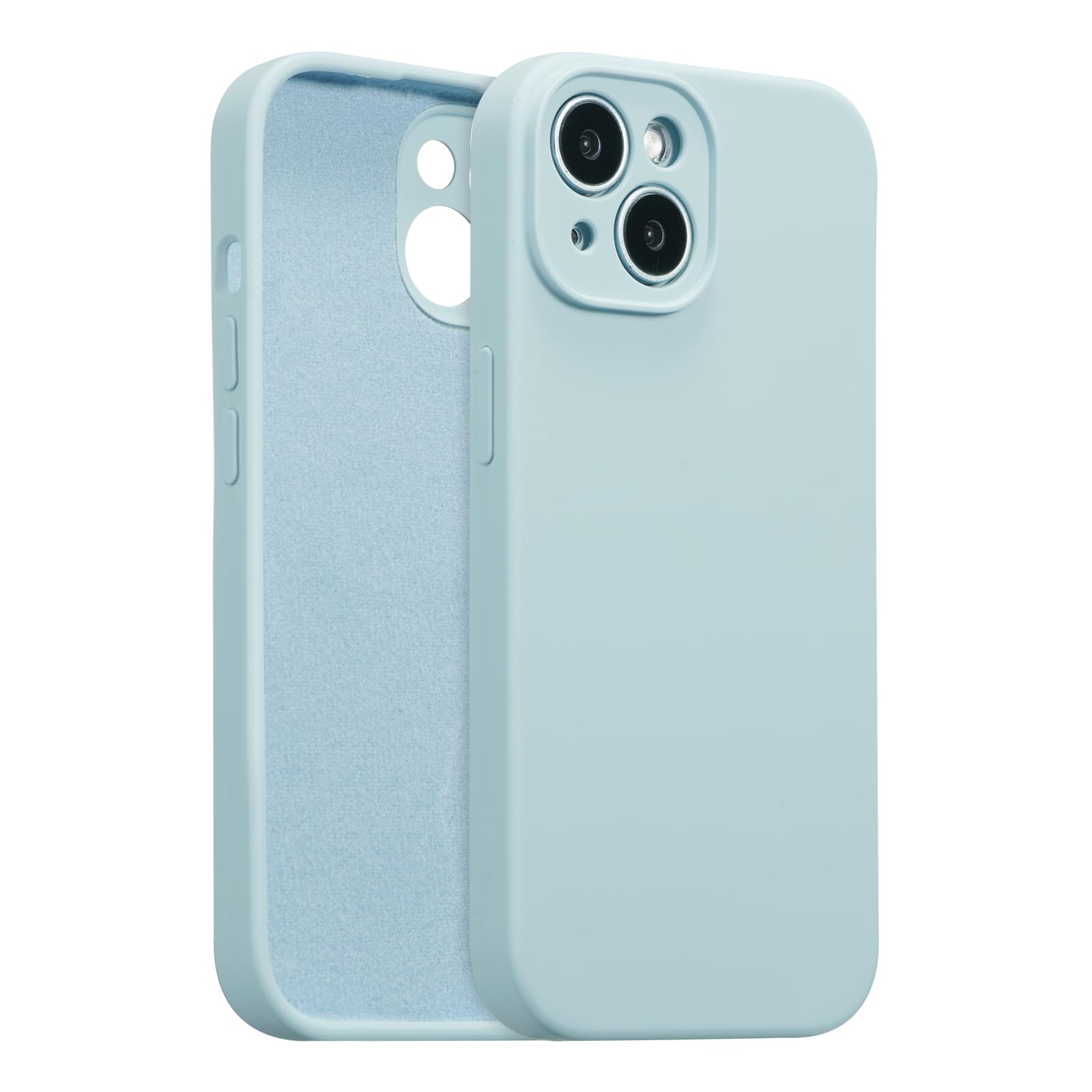 UCASONG for iPhone 14 Case Silicone,with [Full Camera Protection][Soft Anti-Scratch Microfiber Lining],Liquid Silicone Ultra Slim Shockproof Phone