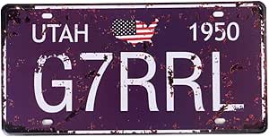 Eureya - Plaque D'immatriculation De Voiture - Décoration Murale Vintage Pour Maison, Café, Bar, Pub, Restaurant, Exposition - 15,2 X 30,5 Cm, Métal, Usa 1884, 6"x12