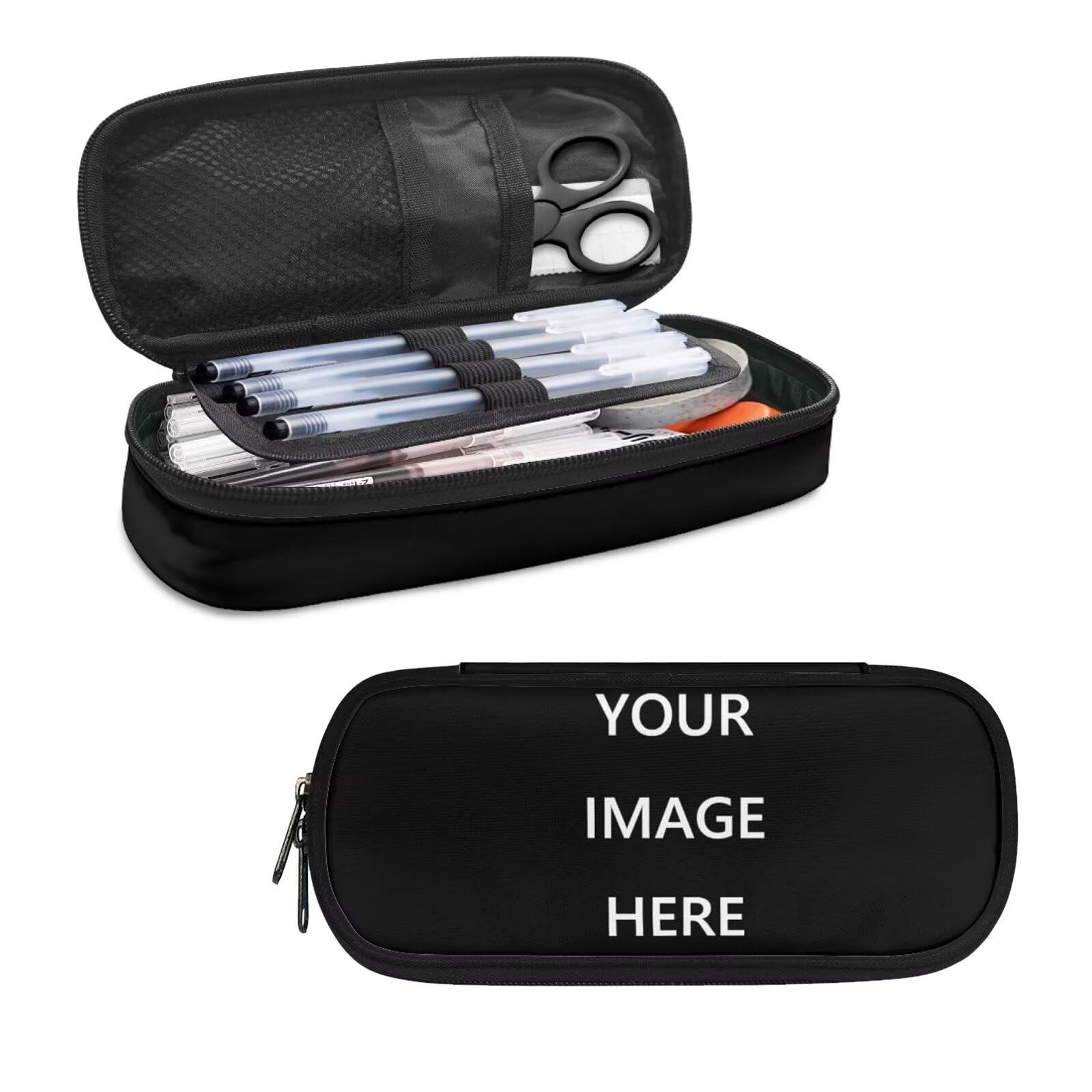 Customized Pencil Case with Name Personalzied Pen Holder Pencil Bag Big Capacity Pen Box Stationery Organizer for Women Men Teen Girls Boys Back to School Gifts