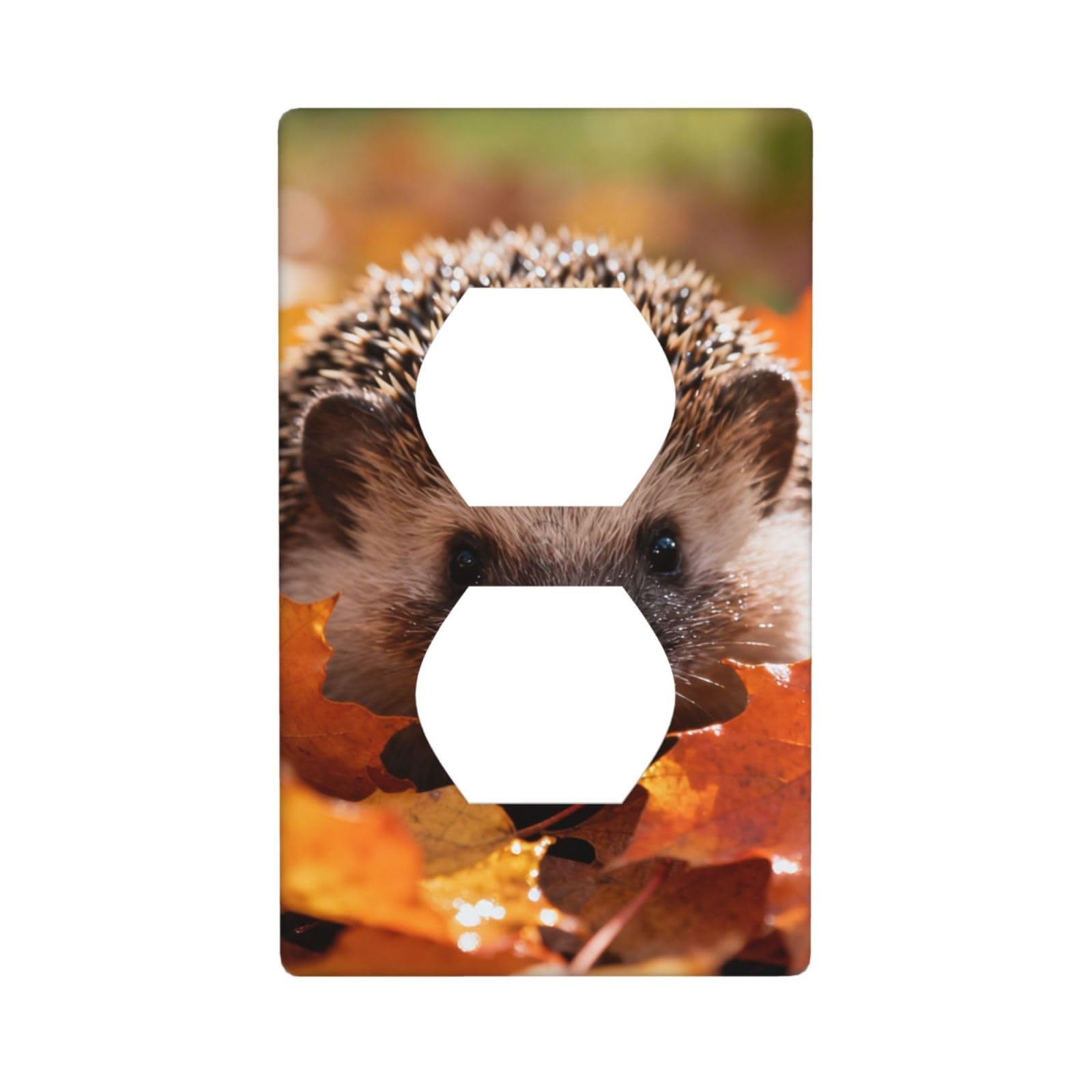 Hedgehog Decorative Switch Plate Cover-Unbreakable Polycarbonate Wall Plate for Home Office, 1 Gang with Screws