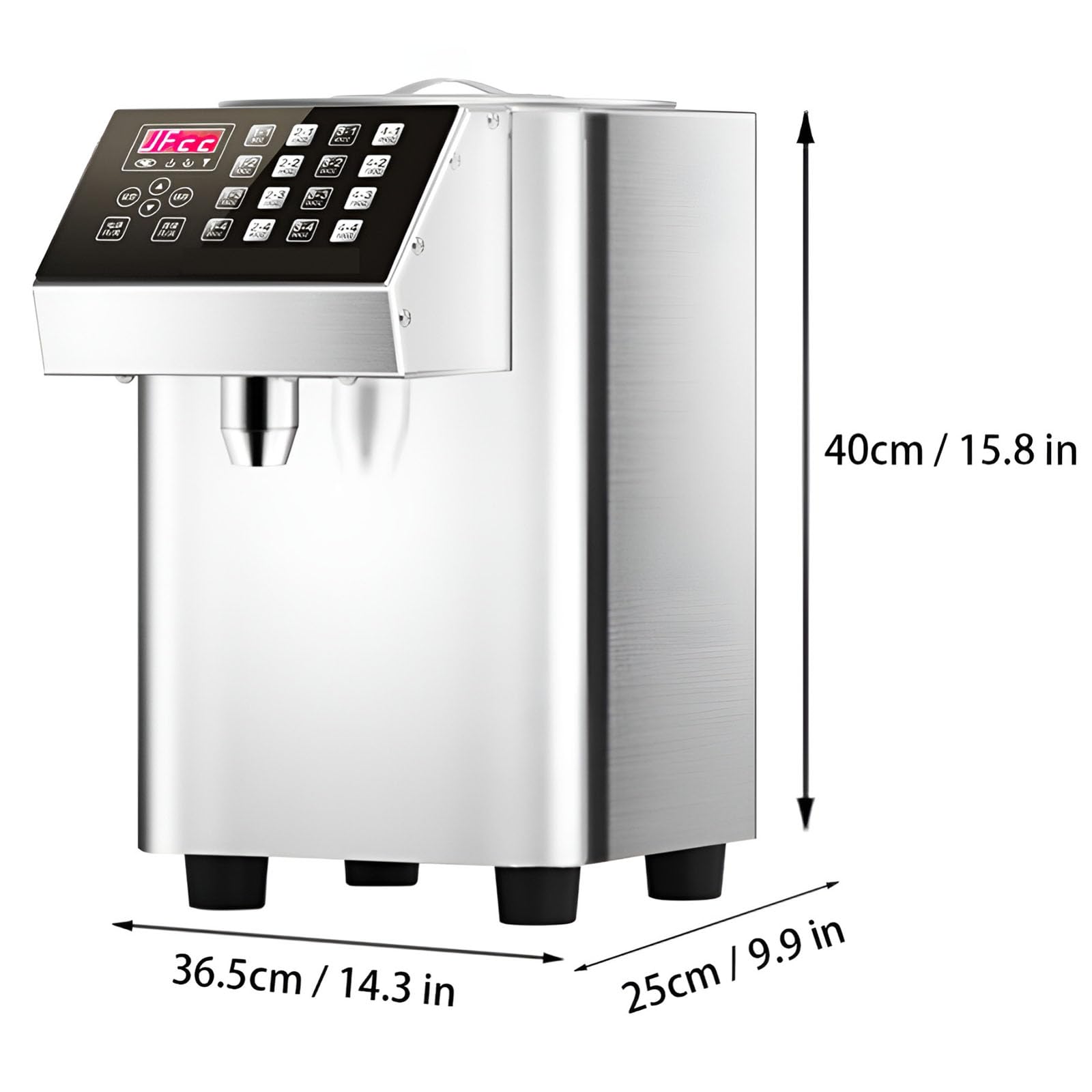 Automatischer Fructose-Spender, 8L-Sirup-Spender-Maschine, Edelstahl-Zucker-Spender für Bubble Tea, Kaffee und Saft-Shops