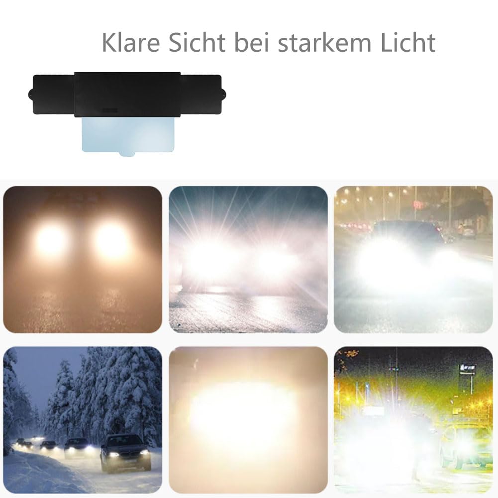 Sonnenblende Verlängerung Auto Universal mit Polarisiertem Blendschutz, Auto Sonnenblende Erweiterung mit UV Schutz, Anti-Blend Visier für Fahrer & Beifahrer, Einfache Montage (2 Pcs)