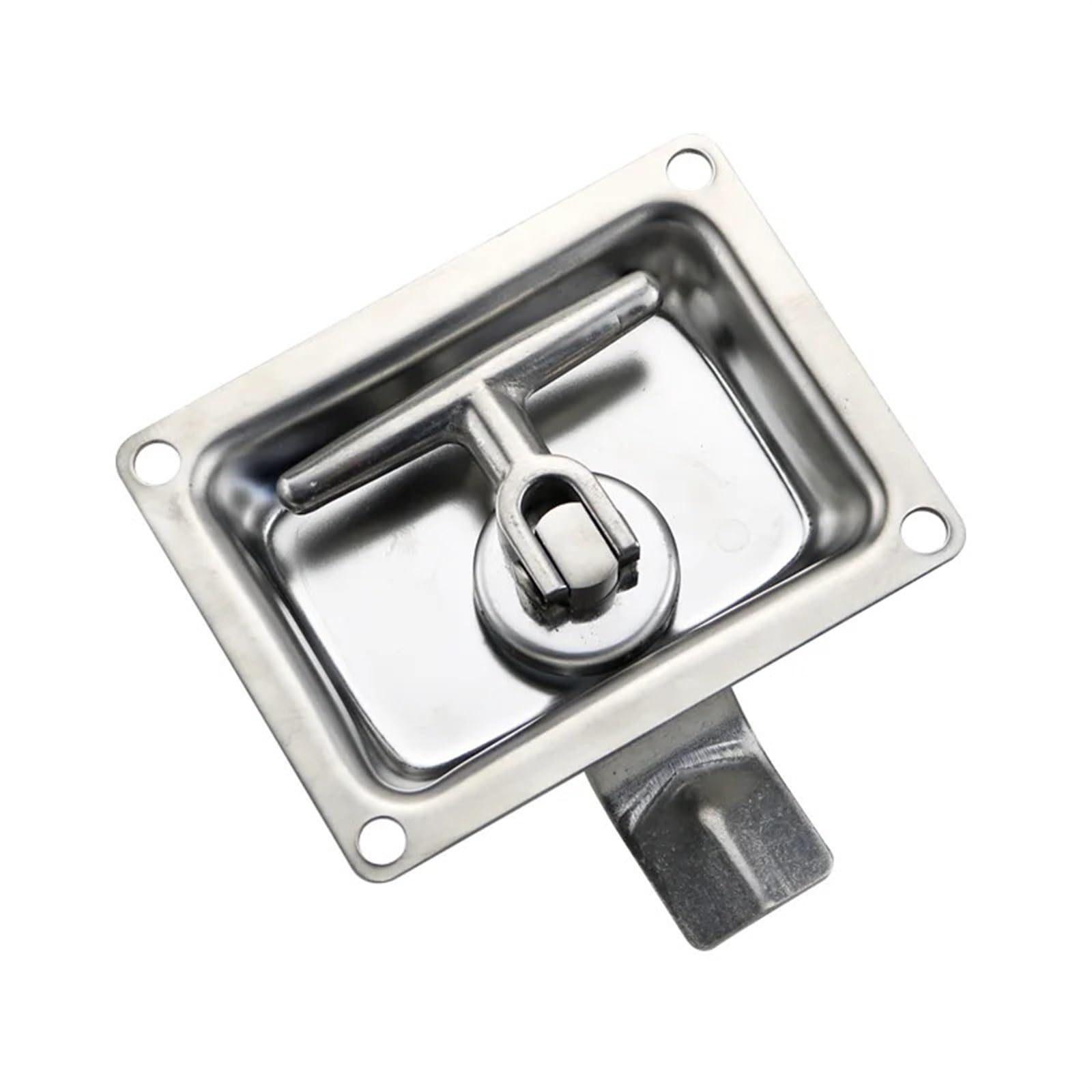 Wqgqpxob Ms858-3 Stainless Steel Door Toolbox Folding Compression Panel T Bar Handle Lock/Vehicle Truck Cinet Paddle Lock 1Pcs