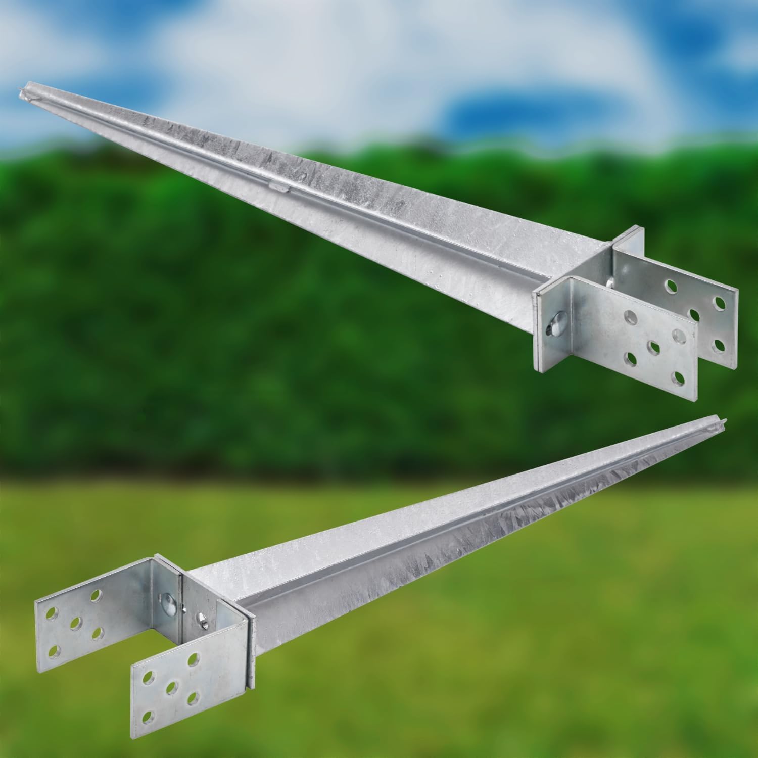 Aqbau® Einschlag-Bodenhülse L 40 x 500 Pfostenträger Einschlaghülse