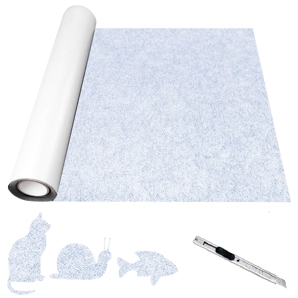 Yuragim Filz Selbstklebend Meterware, 40X220CM Selbstklebender Klebriger Fill Filzstoff Filzrolle Selbstklebend Mehrzweckklebstoff Klebefilz für Möbel, DIY Box Liner, Cup Mat, Bilderrahmen, 2mm Dicke