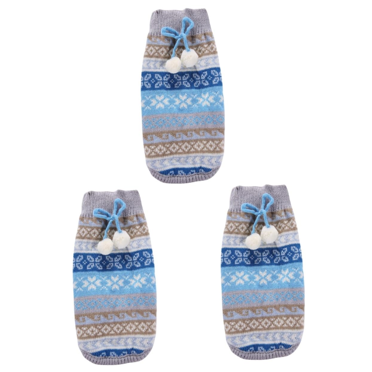 BESPORTBLE 3 Pezzi Gilet Natalizio con Fiocco di Neve per Animali Domestici Senza Maniche con Cappuccio Abbigliamento Caldo per Animali Domestici Taglia Xs-3xl per Cani