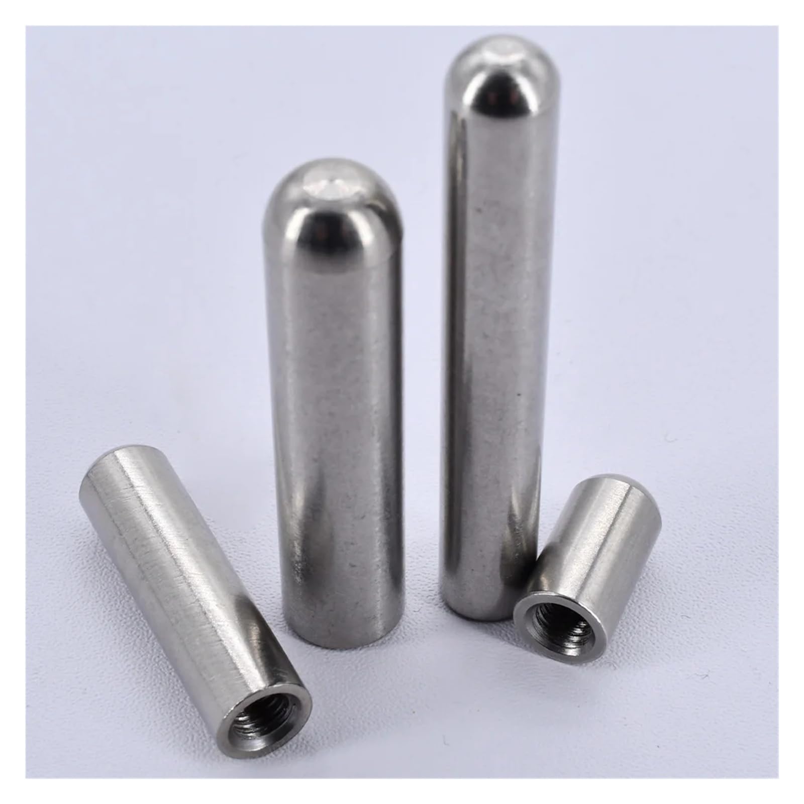 M3 M4 M5 M6 304 Pasador cilíndrico de cabeza redonda con rosca interna de acero inoxidable Pasador hueco Pasador de posicionamiento perforado con diente interno(50mm (10Pcs))