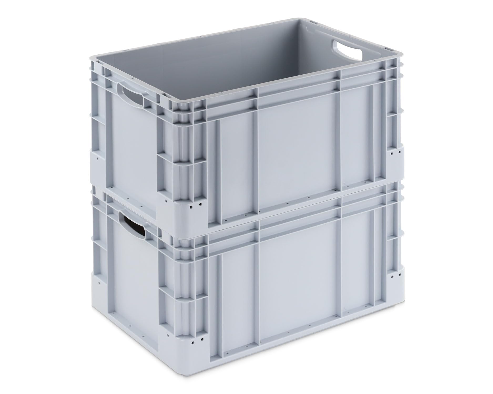 DieBoxfabrik Stabile Eurobox 60x40x42cm Made in Germany | Eurobehälter in verschiedenen Höhen & Farben | Stapelbox ideal für Ordnung, Transport & Lager | Premium Qualität (420 mm, grau)