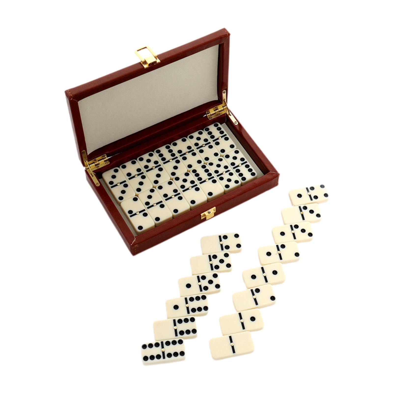 2 Set Dominosteine Set mit Aufbewahrungsbox Tischspiel für Familienspiel Nacht Reise Familie