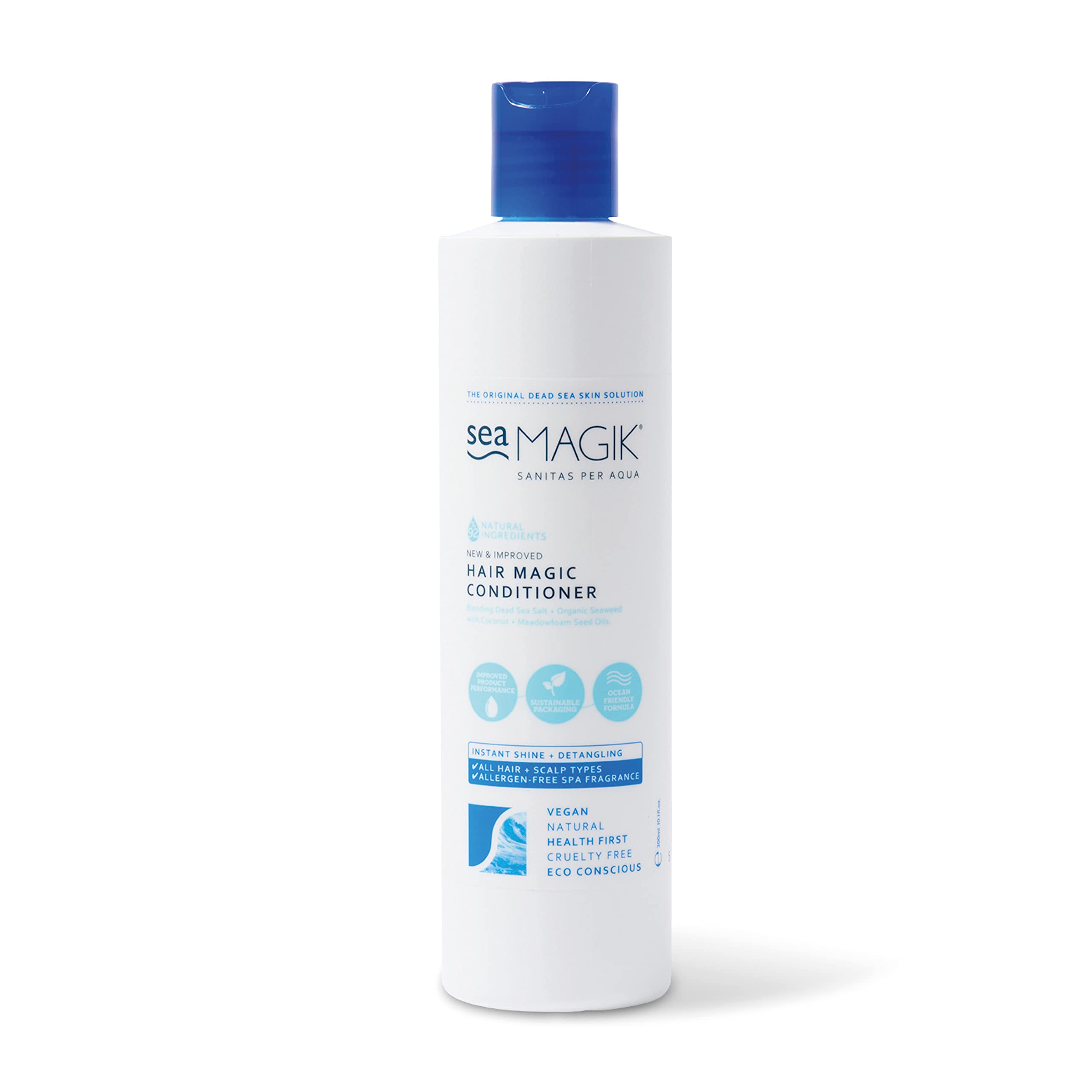 Sea Magik Hair Magic Conditioner 10.14oz with Dead Sea Salt/ Organic Seaweed/ 100% Vegan/ Paraben Sulfate Free/ Sustainable Packaging