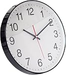 Wall Clock, Modern Wall Clocks Battery, Silent Non-Ticking Analog Classic for Office, Home, Bathroom, Kitchen, Bedroom, School (Black, 12 inch)