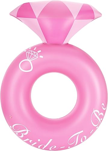 Miniatura 16 de HeySplash Flotadores de Piscina, Flotador de Piscina de Anillo de Diamante Inflable, Flotador Grande de Anillo de Compromiso para Despedida de