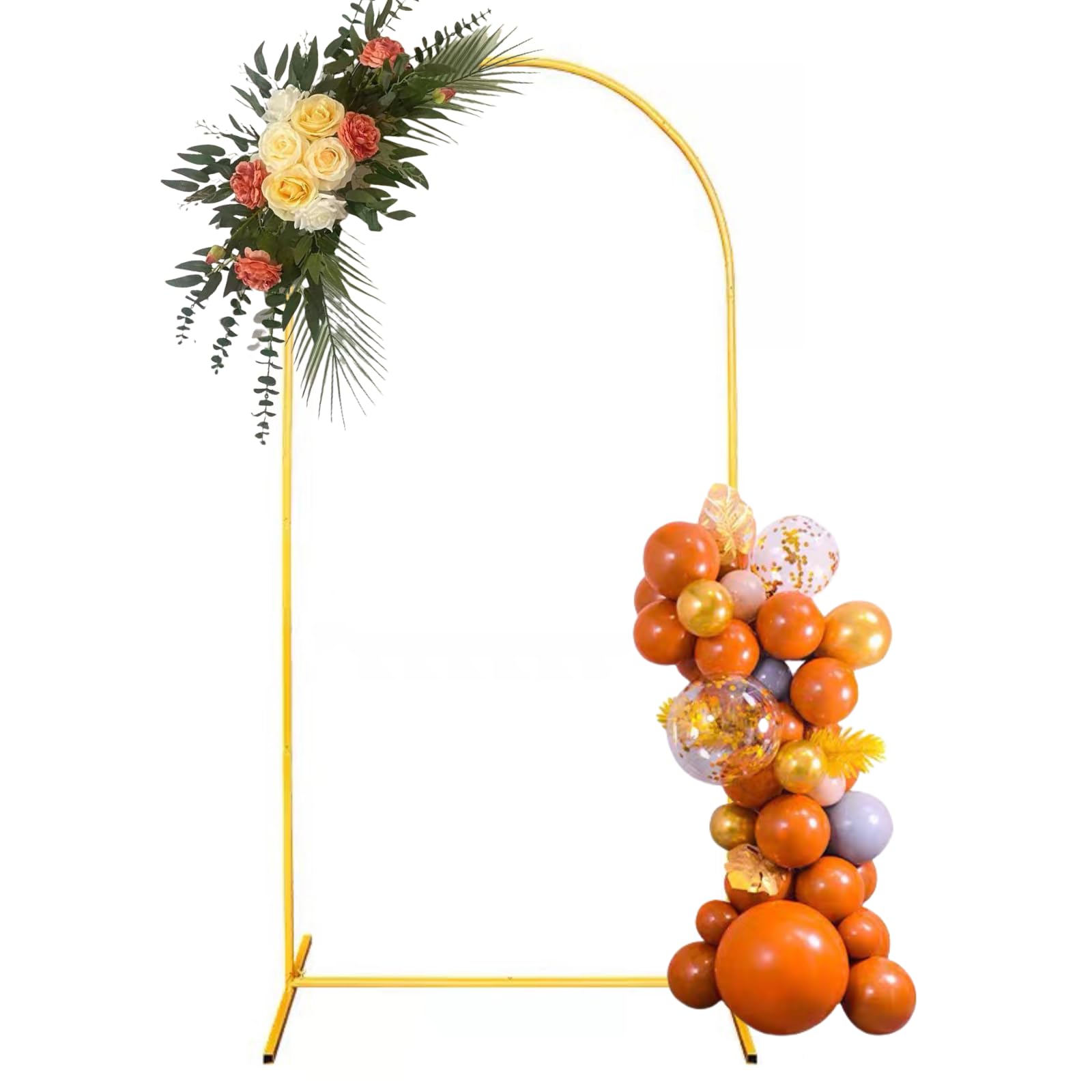 DDMY Arch Backdrop Stand, Gold Metal Balloon Arch Stand 7.2FT for Wedding Ceremony Birthday Party Baby Shower Graduation Ceremony Photo Backdrop Other Occasions Decoration