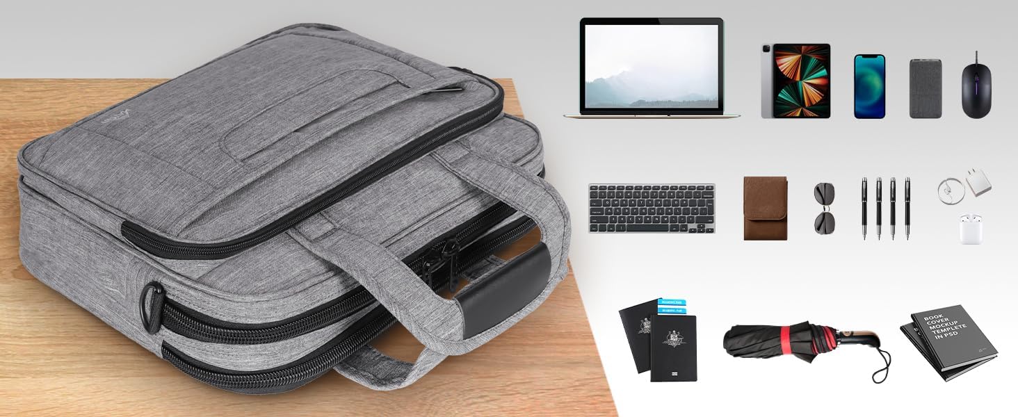 Matein Laptoptas Voor Dames Met Geïsoleerd Lunchvak, Laptop-handtas 15