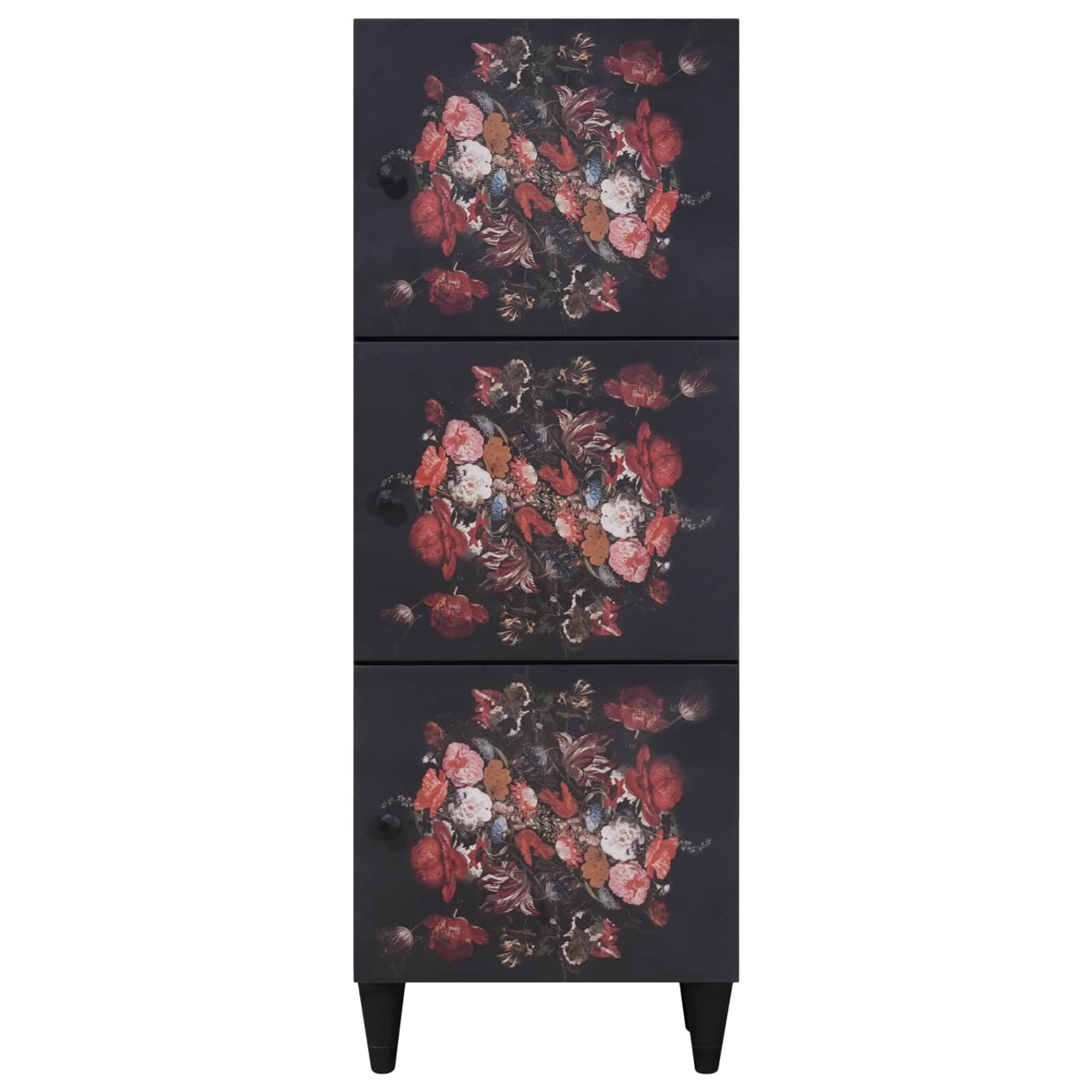 Armadio alto, multicolore, 40 x 33,5 x 110 cm, in legno massello di mango