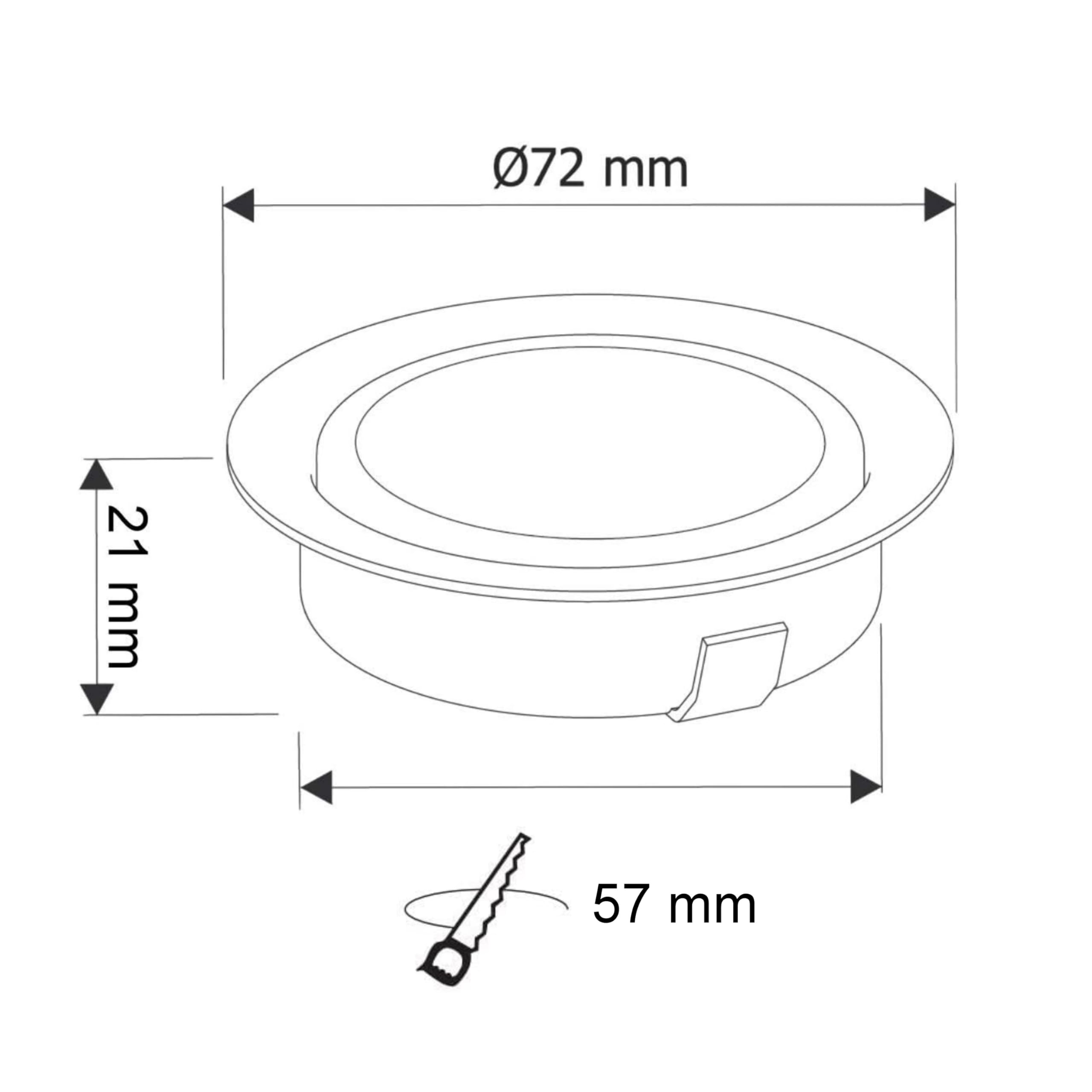 HAVA Lot de 5, spots encastrés entièrement métalliques G4 12V, cache en verre