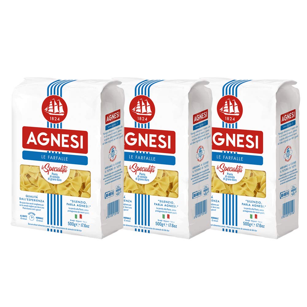 Agnesi Farfalle Pasta, 500g, Pack of 3, Product of Italy (B07QQBFY6N) Amazon Price History, Amazon Price Tracker