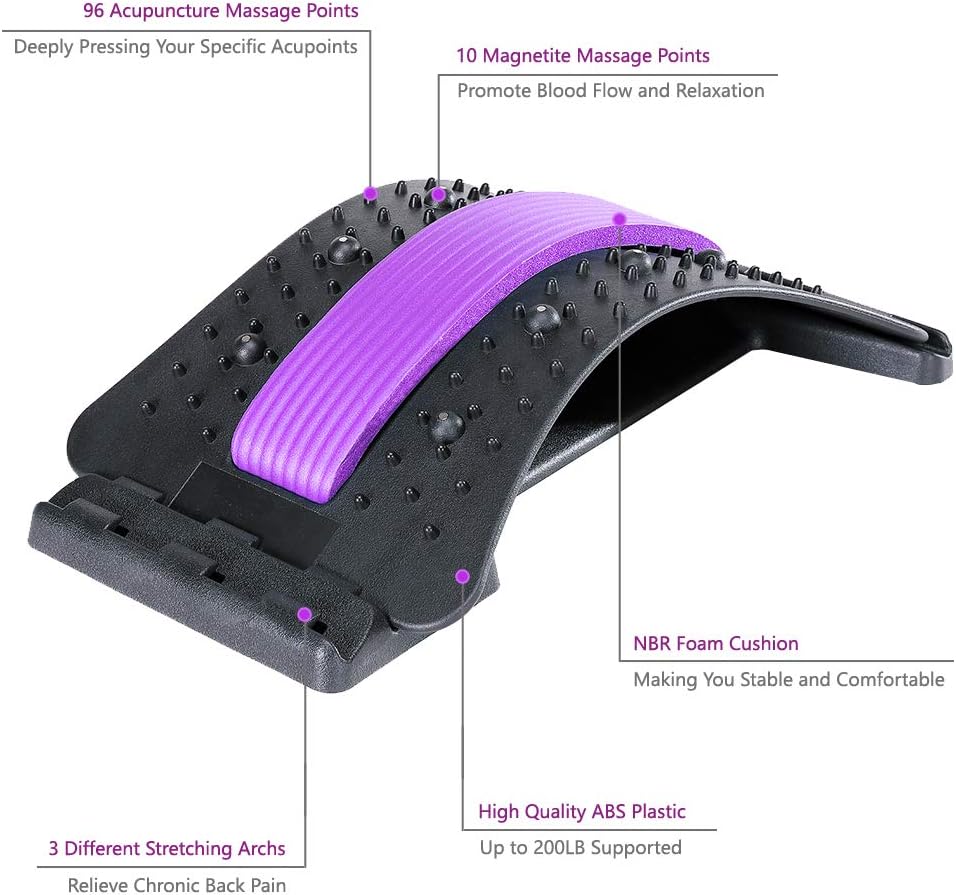 Back Stretcher,Multi-Level Back Cracking Device,Back Cracker Board for Lower Back Pain Relief,Spinal Pain Relieve,Herniated Disc,Scoliosis