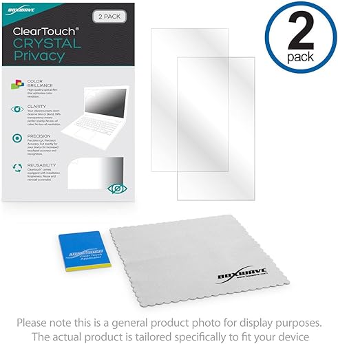 Miniatura 6 de BoxWave Protector de pantalla compatible con ieGeek Video Baby Monitor ClearTouch Crystal Privacy (paquete de 2), protector de pantalla de