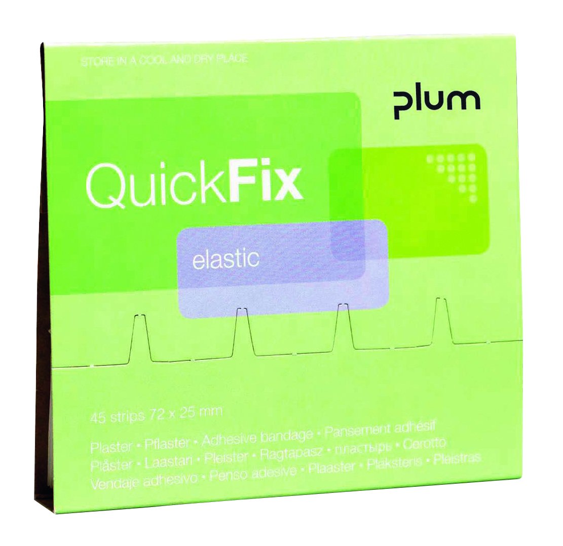 Plum Bandage Refill Bulk Pack of 2 – 90 Sterile 2.83 Inch x 0.98 Inch Fabric Bandages, 45 Flexible Adhesive Strips Per Box, Non Latex First Aid & Medical Supplies for Skin Care
