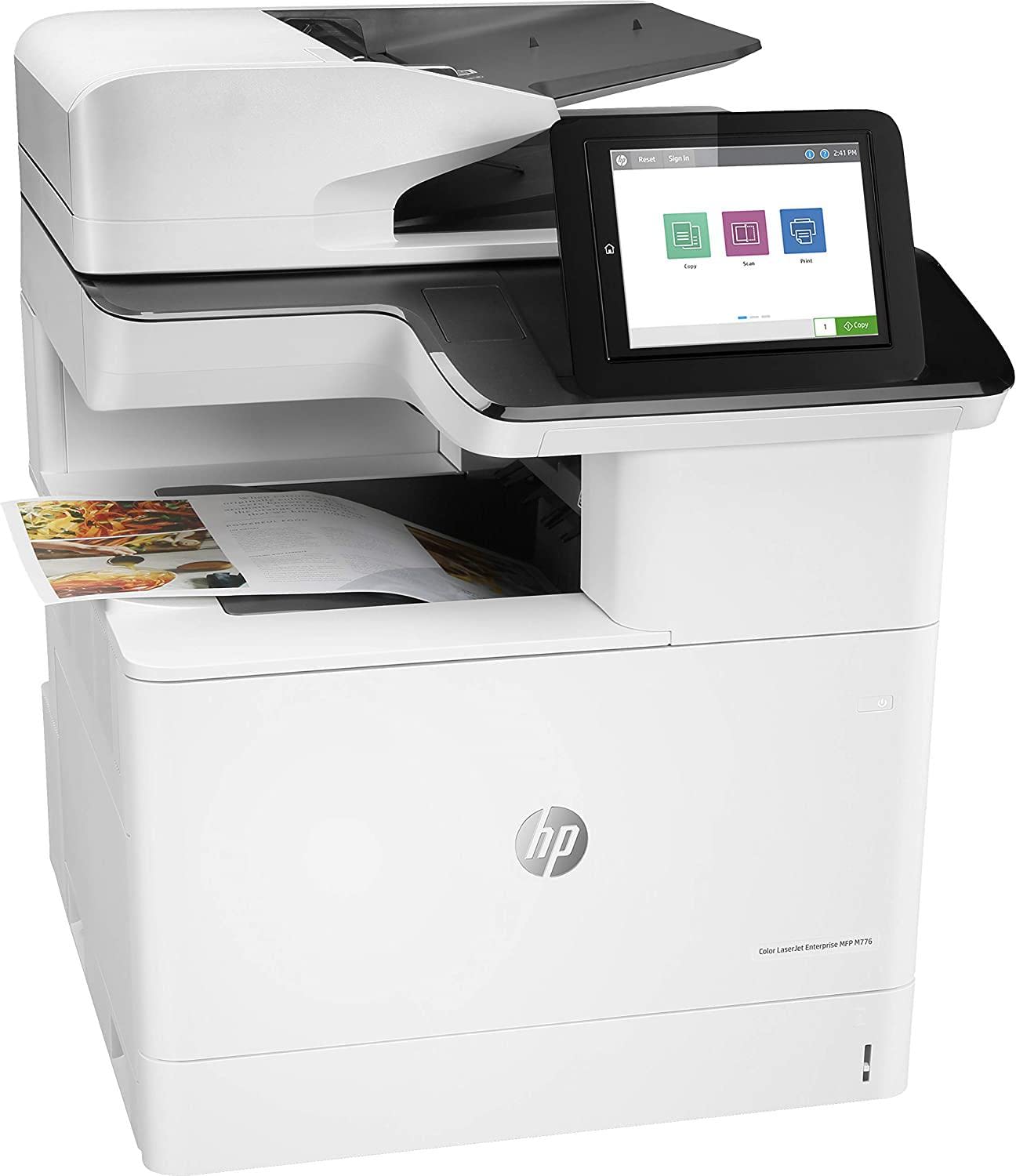 HP Color LaserJet Enterprise M776dn T3U55A, Stampante Multifunzione A3, Stampa Fronte e Retro Automatica A4 a colori, 46 ppm, USB, Gigabit Ethernet, Smart, Display a colori da 20,3 cm, Grigia