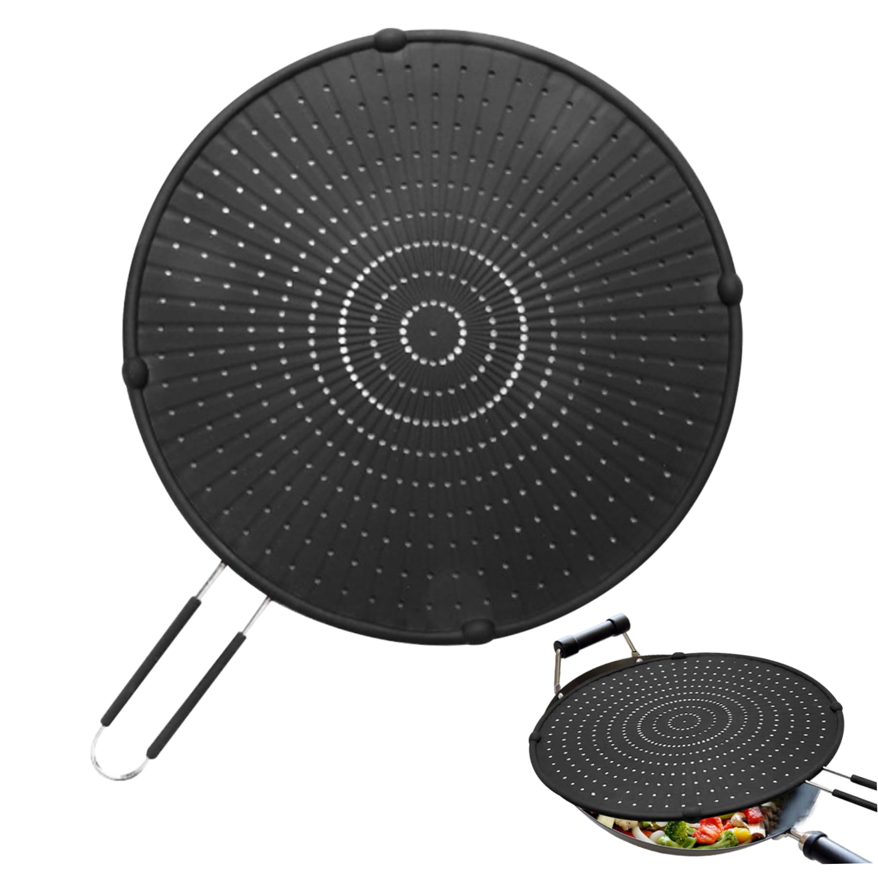 Cubierta de grasa para sartén que evita manchas de aceite en la encimera de cocina