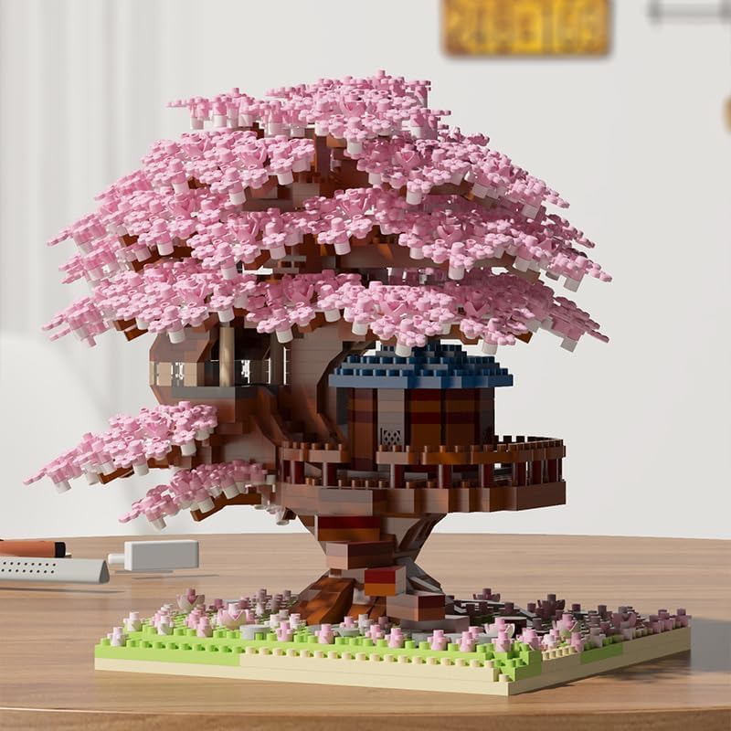 SKY LINE OCEAN Cherry Blossom Bonsai Tree without LED lights