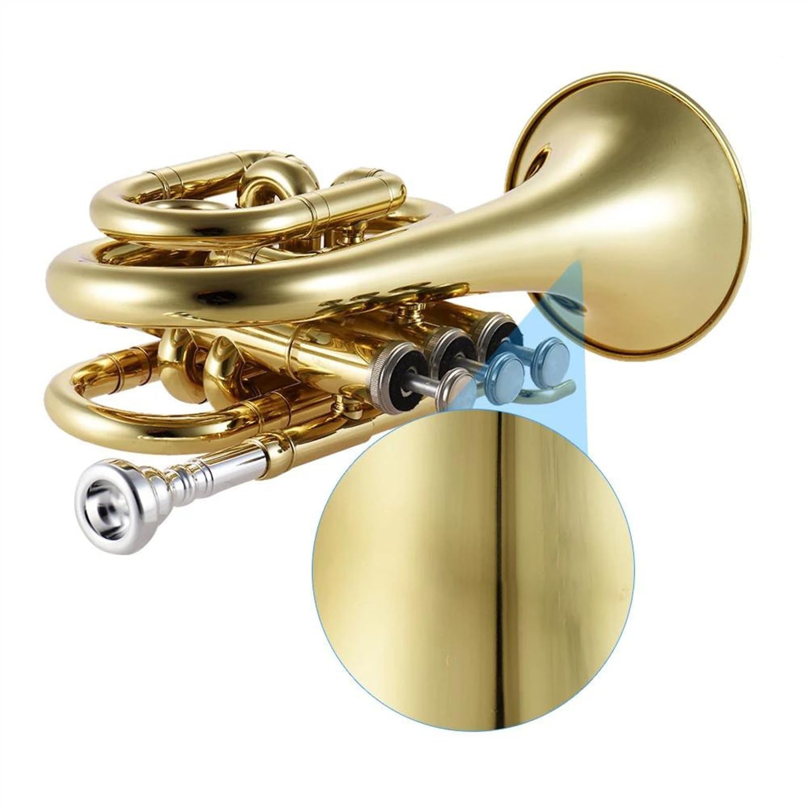 Trombette Mini Tromba Tascabile Sib Flat Strumento A Fiato In Ottone Guanti Custodia Per Il Trasporto Tromba Standard Professionale