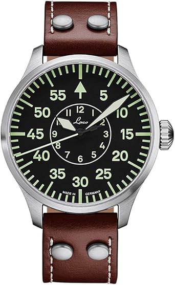 Laco 861690 Mens Aviator Wristwatch, Automatic Winding, 5 ATM, Waterproof, Ahen Mens