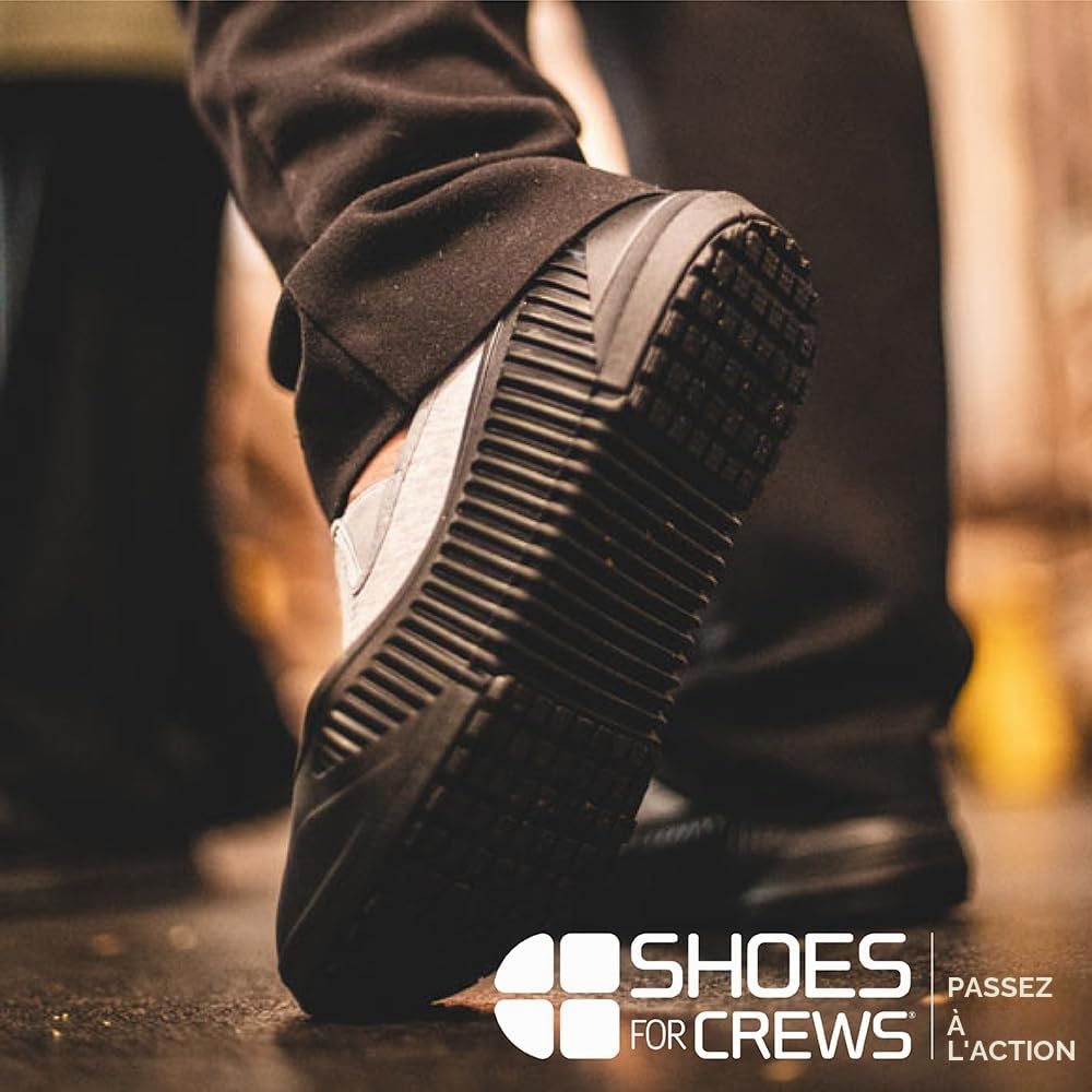 Shoes for Crews Couvre-Chaussures – Semelle antidérapante, Housse de Protection en Caoutchouc imperméable pour Travail, SB Sécurité, Cuisine, Bistro, Commerce de détail – Crewguard Stretch