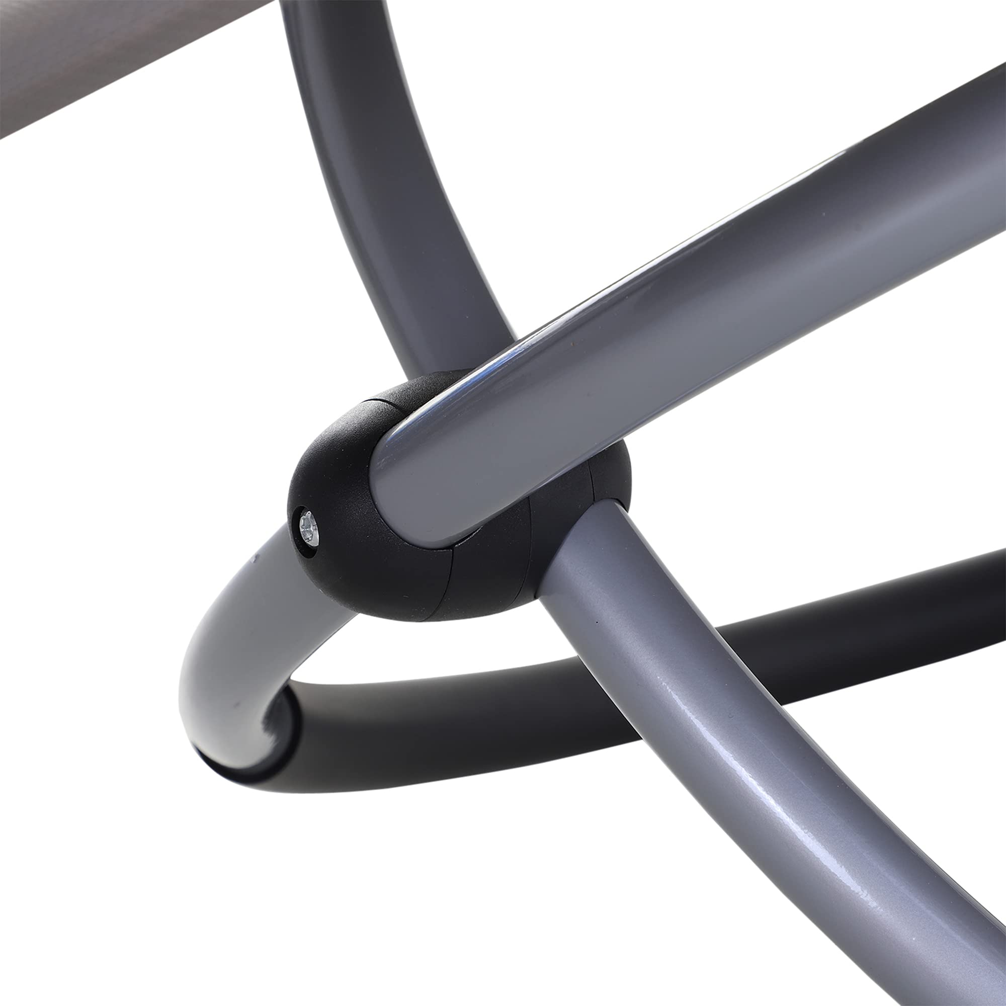 Outsunny Sedia a Dondolo Design Moderno per Interni ed Esterni Texteline 154x80x84cm Grigio