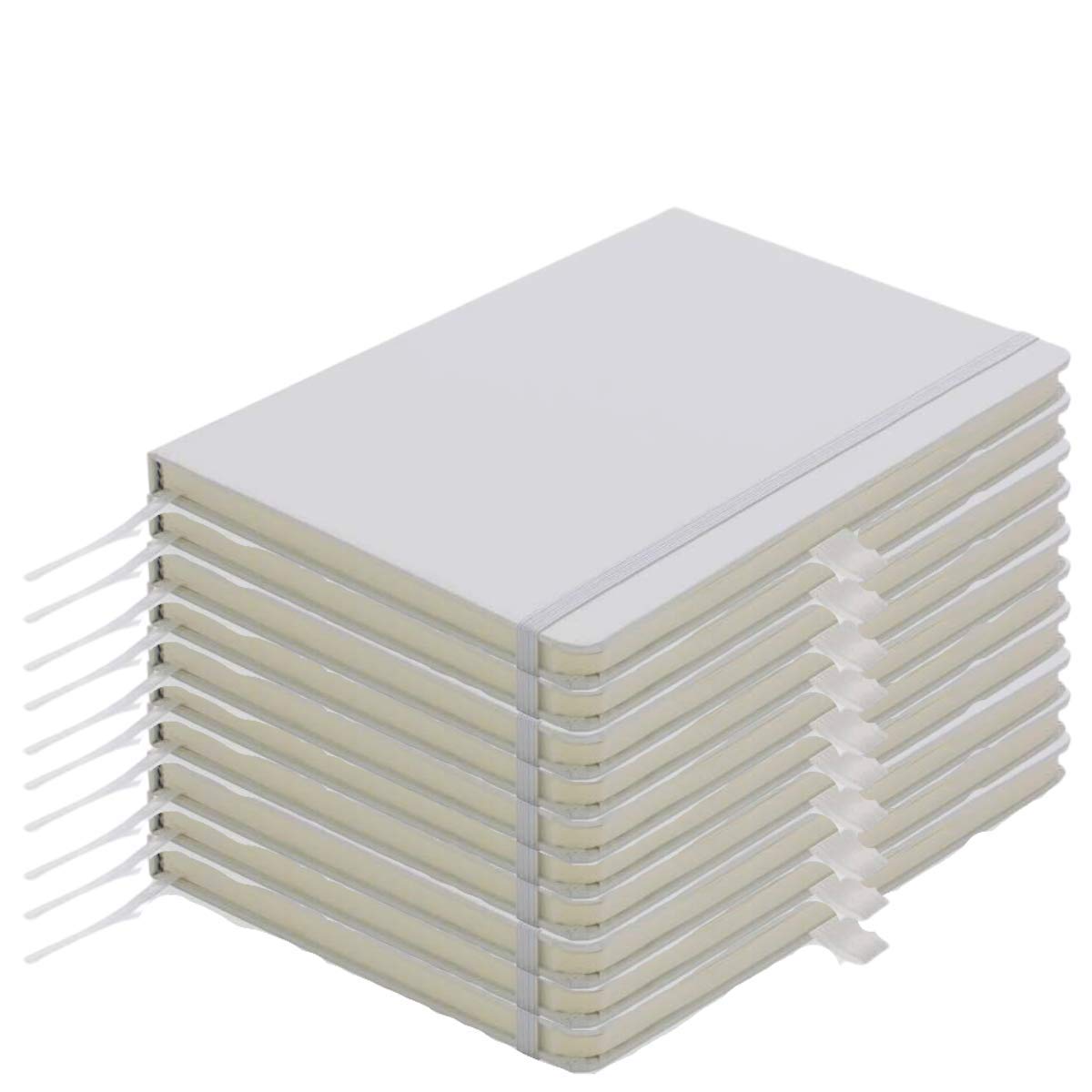 Santhome Classic Lined Notebook, 192 Pages, Hardcover Ruled - Pack of 10 (White)