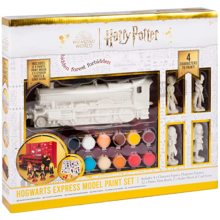 Harry Potter Hogwarts Express Model Paint Set | Relive Magic Train Model | Complete DIY Kit for Potter-heads | Toy Playset for Kids-Girls and Boys