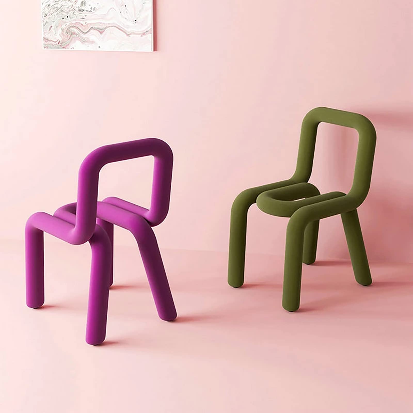 Sedia da pranzo moderna in velluto moderno geometrico sgabello per camera da letto sedia imbottita con schienale elegante sedia accento per soggiorno