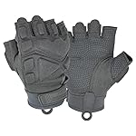 Seibertron Patented S.O.L.A.G 2.0 Half Finger Gloves - Tactical Gloves for Sports, Water Resistant and Impact Protection Grey L